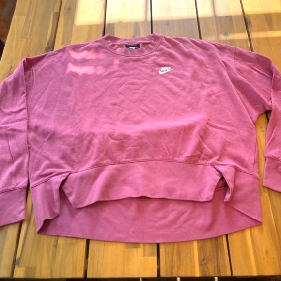 Nike Tops - Nike Womens Pink Oversized Crewneck Sweatshirt Size Small